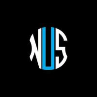NUS letter logo abstract creative design. NUS unique design vector