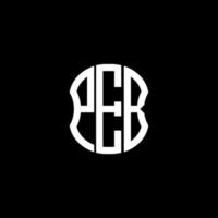 PEB letter logo abstract creative design. PEB unique design vector