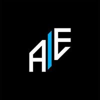 diseño creativo del logotipo de la letra ae con gráfico vectorial vector