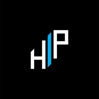 diseño creativo del logotipo de la letra hp con gráfico vectorial vector