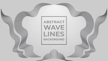 Rounded Wave Frame Concept, Abstract Wave Line Background Design Vector, Monochrome, Cool Background Template vector