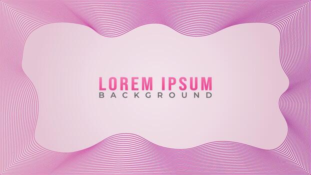 Lovable Pinky Frame Concept, Abstract Wave Line Background Design Vector, Romantic Color, Beautiful Background Template vector