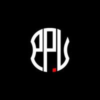 diseño creativo abstracto del logotipo de la letra ppu. diseño único ppu vector