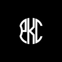 diseño creativo abstracto del logotipo de la letra pkc. diseño único pkc vector