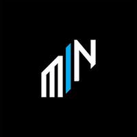 Diseño creativo del logotipo de la letra mn con gráfico vectorial vector
