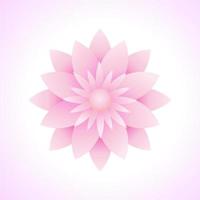 vector illustration of lotus flower graphics seen from above. suitable for decoration design elements. soft pink color gradient