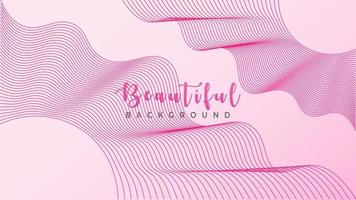 Beautiful Pinky Background, Abstract Wave Line Design Vector, Wonderful Fantasy Land vector