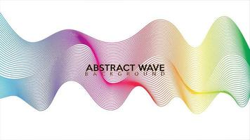 Rainbow Abstract Wave Line Background Design Vector, Spectrum Frame Concept, White Background, Colorful Spectrum Audio Design Template vector