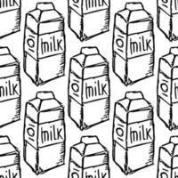pattern with milk. vector doodle illustration with milk icon.  seamless milk pattern