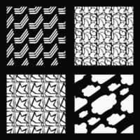set of different seamless abstract patterns. doodle vector abstract background