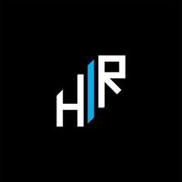 diseño creativo del logotipo de la letra hr con gráfico vectorial vector
