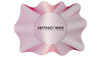 vector de diseño de onda de audio de espectro, plantilla de diseño de fondo de línea de onda abstracta, elipse, granate brillante, marrón