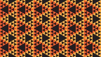 ornamento abstracto de triángulos vintage, papel tapiz de formas triangulares. plantilla de diseño de patrón geométrico sin costuras. tema de color marrón naranja beige. vector