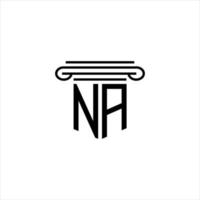 NA letter logo creative design with vector graphic