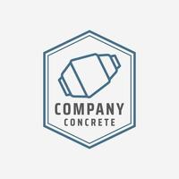 Illustration Vector Graphic Of Concrete Mixer Logo Design Template. Suitable For Construction Company, Building Contractor, Real Estate. Simple Vintage Retro Style, Minimal Emblem And Easy To Edit