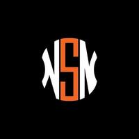 diseño creativo abstracto del logotipo de la letra nsn. diseño único nsn vector
