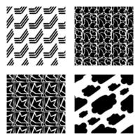 set of different seamless abstract patterns. doodle vector abstract background