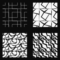 set of different seamless abstract patterns. doodle vector abstract background