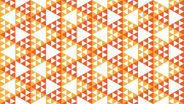 Abstract Vintage Triangles Ornament. Geometric Seamless Pattern Design Template.  Triangular Shapes Wallpaper. Beige Orange White Color Theme.