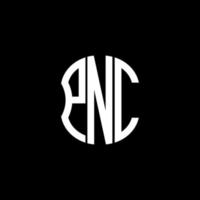 diseño creativo abstracto del logotipo de la letra pnc. diseño único pnc vector