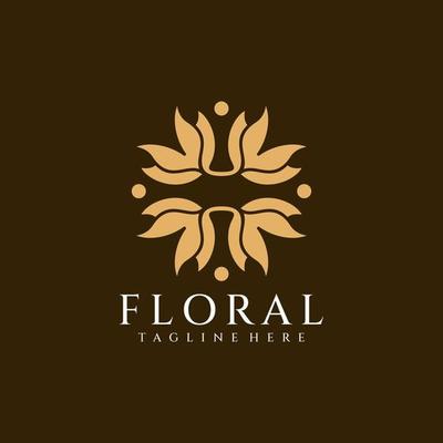 Floral beauty beauty flower logo design concept