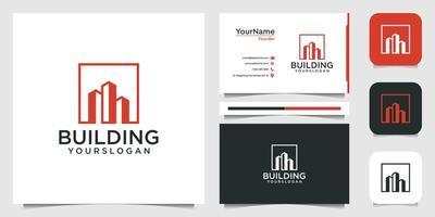 Building logo illustraction vector graphic design template. Good for business, company, icon, modern, technology, internet, brand, advertising, and business card