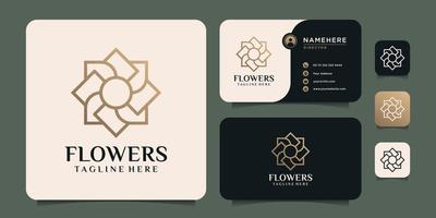 Nature flowers ornament logo symbol vector