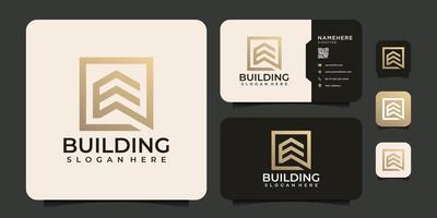 Modern elegant home building real estate logo vector design elements