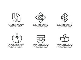 Set of abstract  company business logo design collection vector