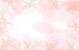 floral on watercolor cloud background vector