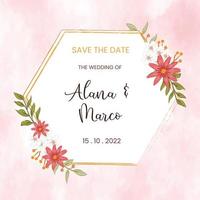 white flowers wedding floral frame vector