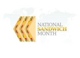 vector graphic of national sandwich month good for national sandwich month celebration. flat design. flyer design.flat illustration.