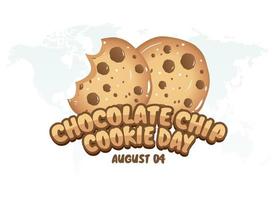 vector graphic of chocolate chip cookie day good for chocolate chip cookie day celebration. flat design. flyer design.flat illustration.