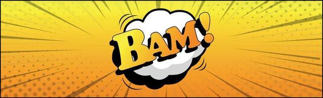 Comic lettering BAM on white background - Vector
