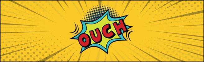 Comic lettering OUCH on white background - Vector