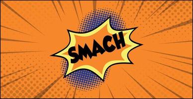 Comic lettering SMACH on white background - Vector