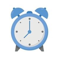 Alarm clock on white background, element of school life - Vector