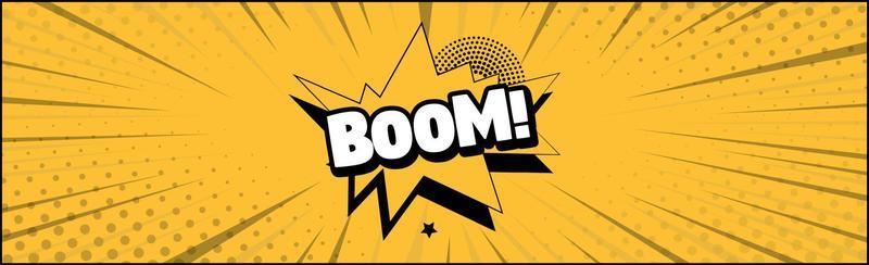 Comic lettering BOOM on white background - Vector