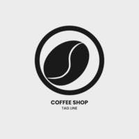 logotipo de empresa de cafetería, logotipo de icono de frijoles, vector de identidad de marca de café eps 10