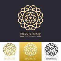 Simple star mandala logo vector