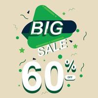 Big sale template up to for advertising promotion vector