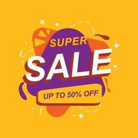 promoción de banner de oferta especial de super venta para publicidad vector