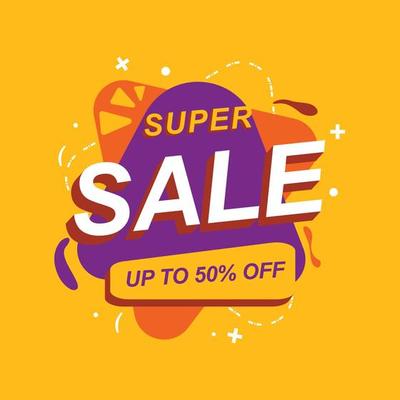 Super sale special offer banner promotion for advertising