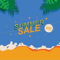 Summer sale promoniton for advertising template vector