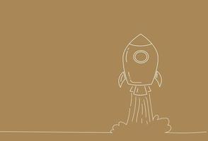 Adobe Illustrator Artwork rocket background design with line art suitable for presentation power point banner festival and etc vector