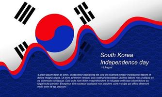 south korea independence day or liberation day for template presentation banner card and etc vector