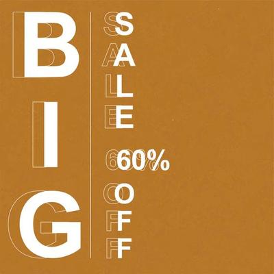 Big sale template with brown background