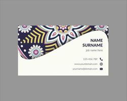 id card design template with flowers vector