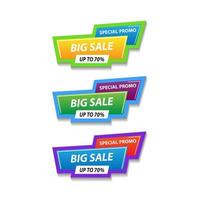 Big sale with gradient, up to 70 off. Discount promotion layout banner template design. Vector illustration