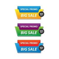 Big sale with gradient, up to 50 off. Discount promotion layout banner template design. Vector illustration